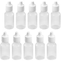Los mejores  - Iraza Paquete de 10 botes de plástico blanco-Botellas Cuentagotas para líquido de ojos botes vacíos (10ML)